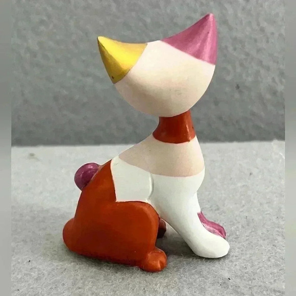 Goebel Luca Abstract Cat Figurine Sculpture colorful - Picture 2 of 7
